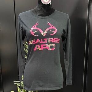 Realtree APC long sleeve Deer antler crew neck long sleeve 100% cotton T-shirt